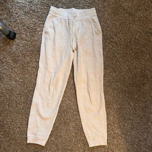 Lululemon cream textured joggers